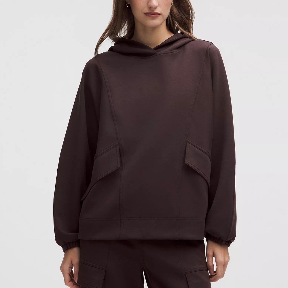 Lululemon Softstreme Cinch-Hem Hoodie Espresso Brown LW3KCPS Size M